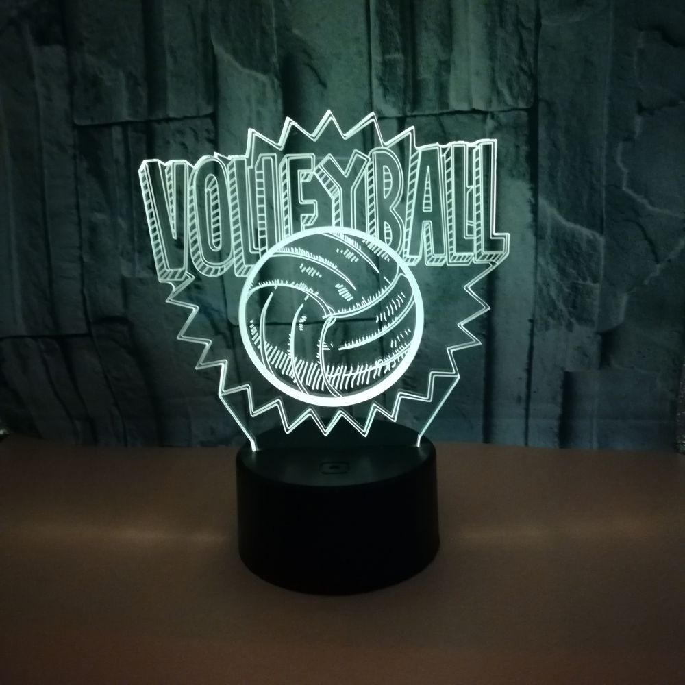 3D Volleyball Night Light Lamp – RGB Color Changing LED - Magnolia Wild SC