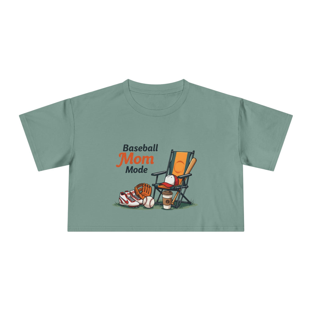 Baseball Mom Mode Crop Tee - Magnolia Wild SC