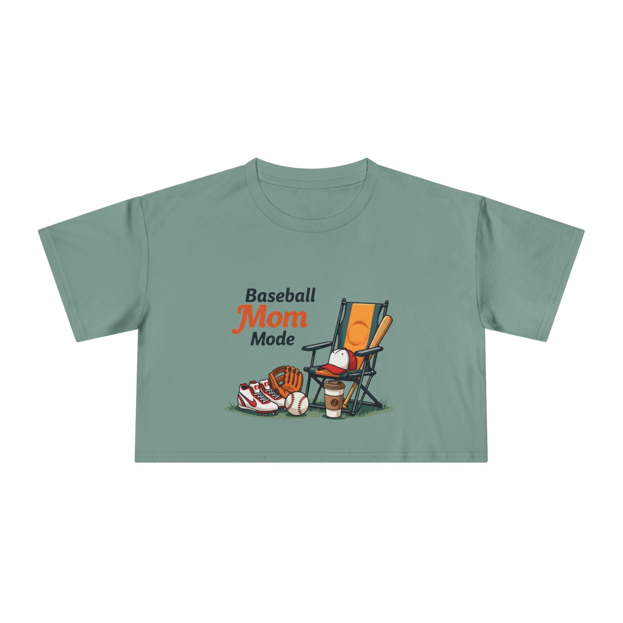 Baseball Mom Mode Crop Tee - Magnolia Wild SC