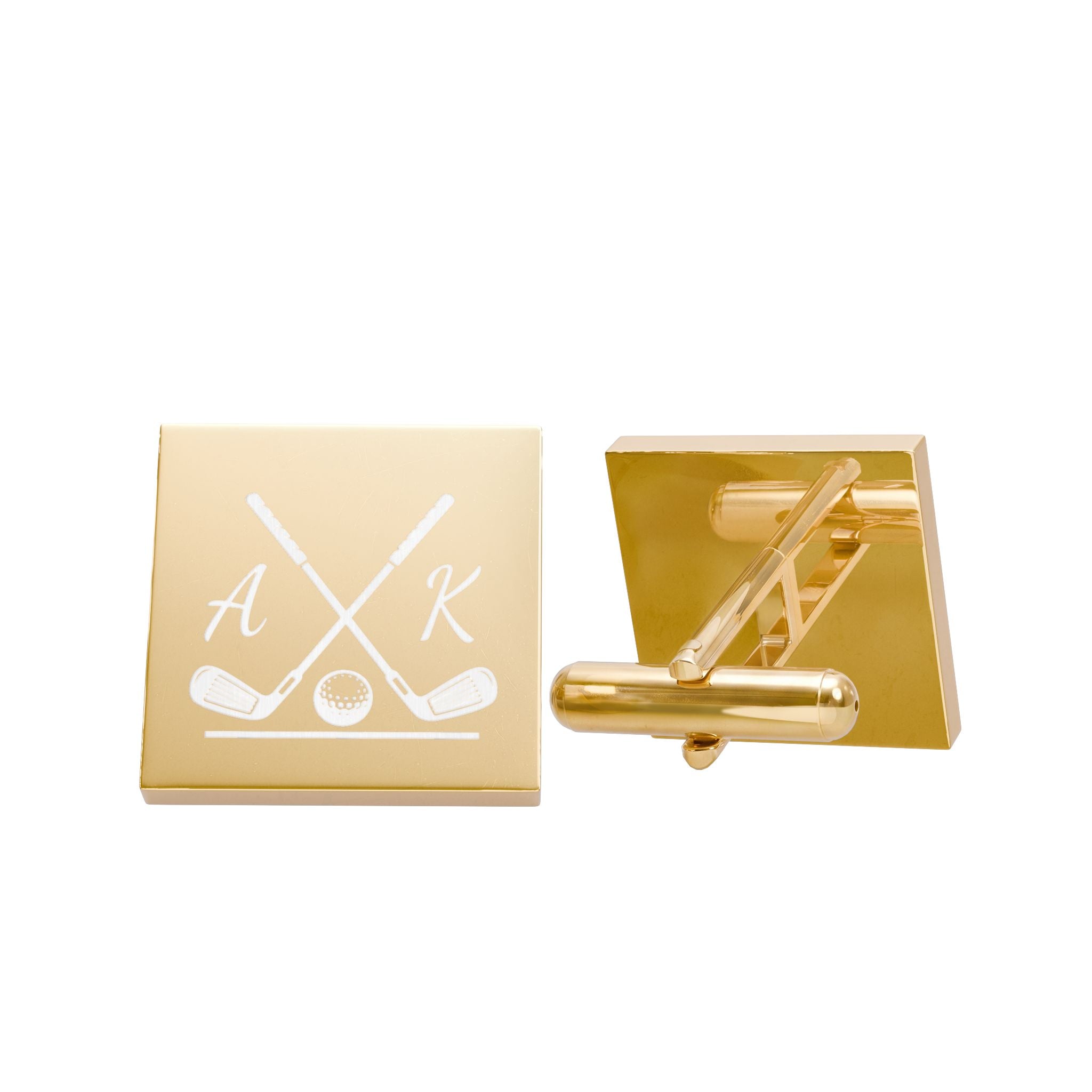 Personalized Golf Club Cufflinks — Custom Initials Engraving - Magnolia Wild SC