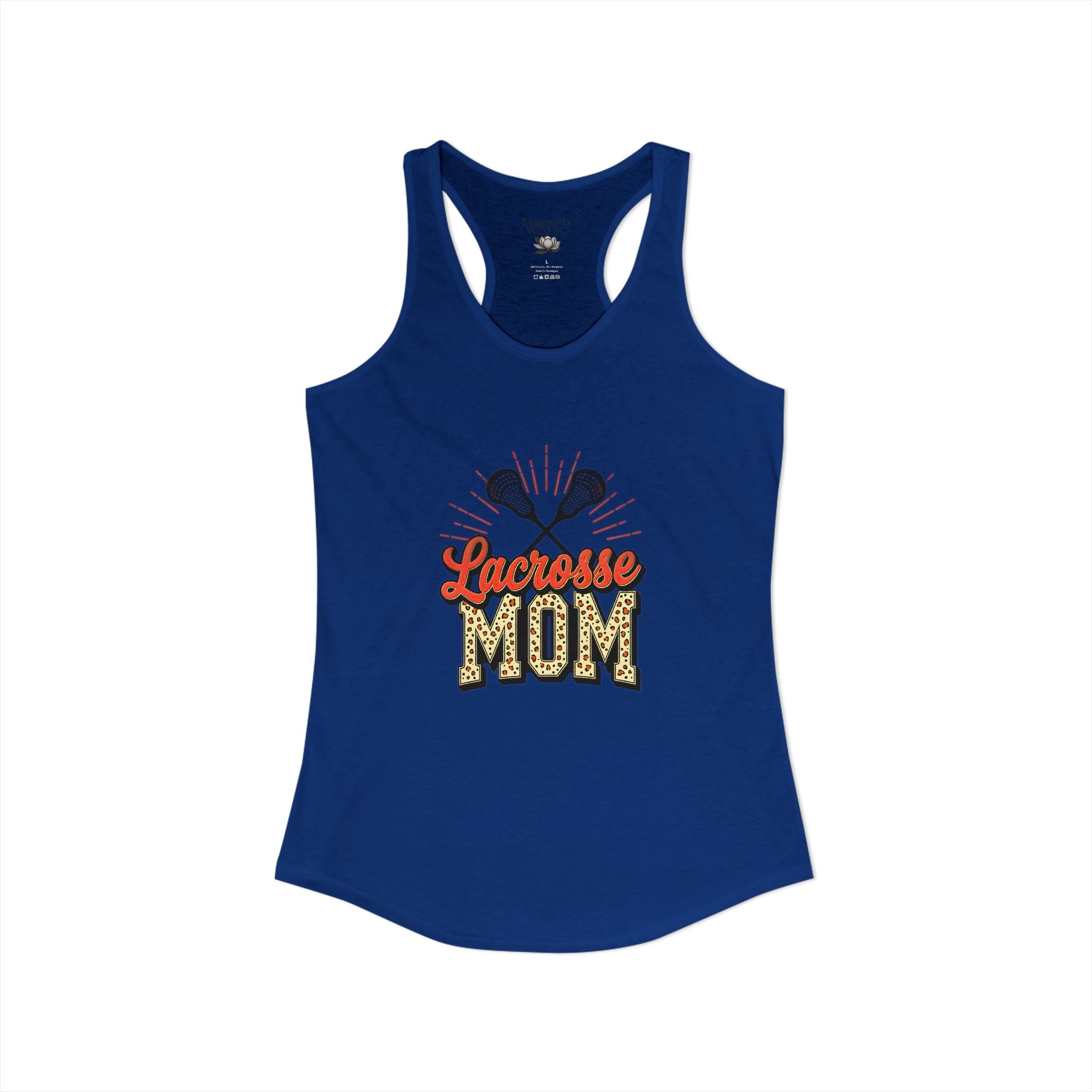 Lacrosse Mom Racerback Tank – Personalized Name & Number Option - Magnolia Wild SC