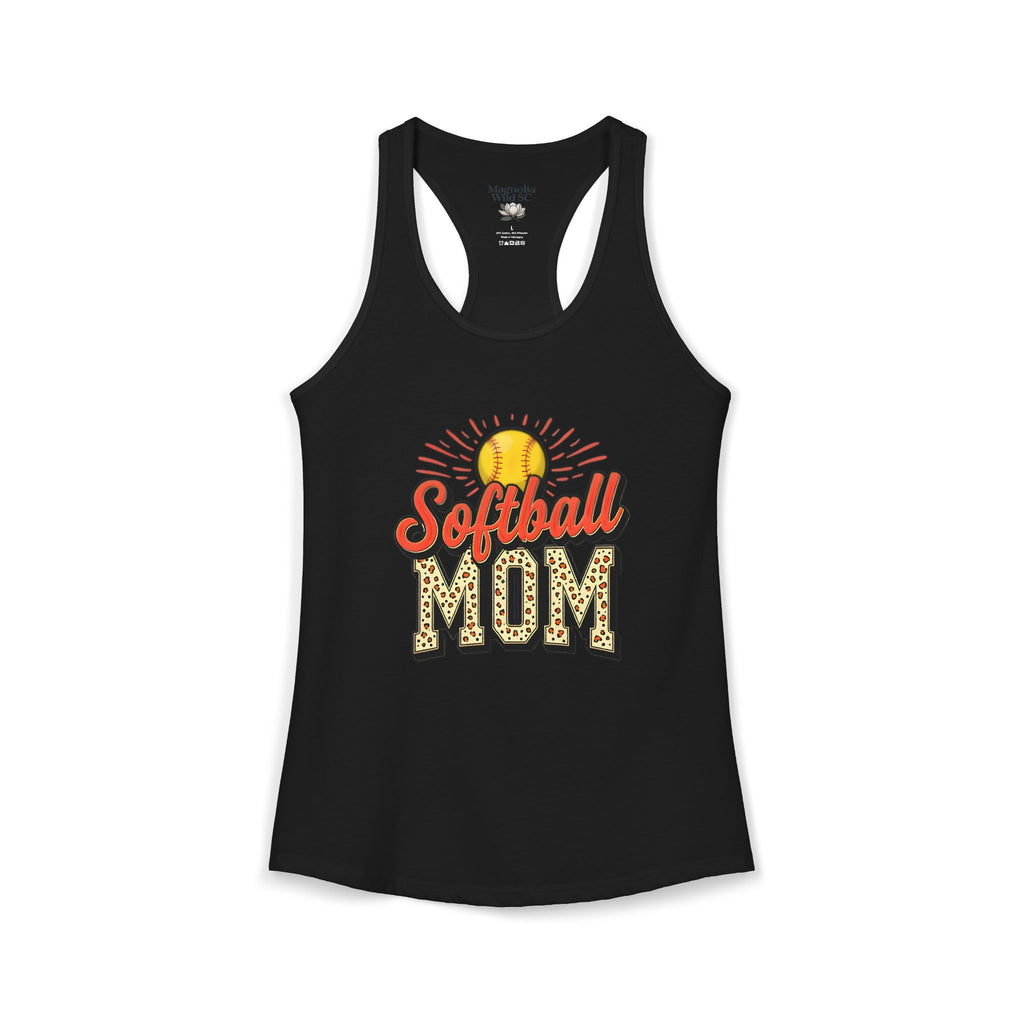 Softball Mom Racerback Tank – Personalized Name & Number Option - Magnolia Wild SC
