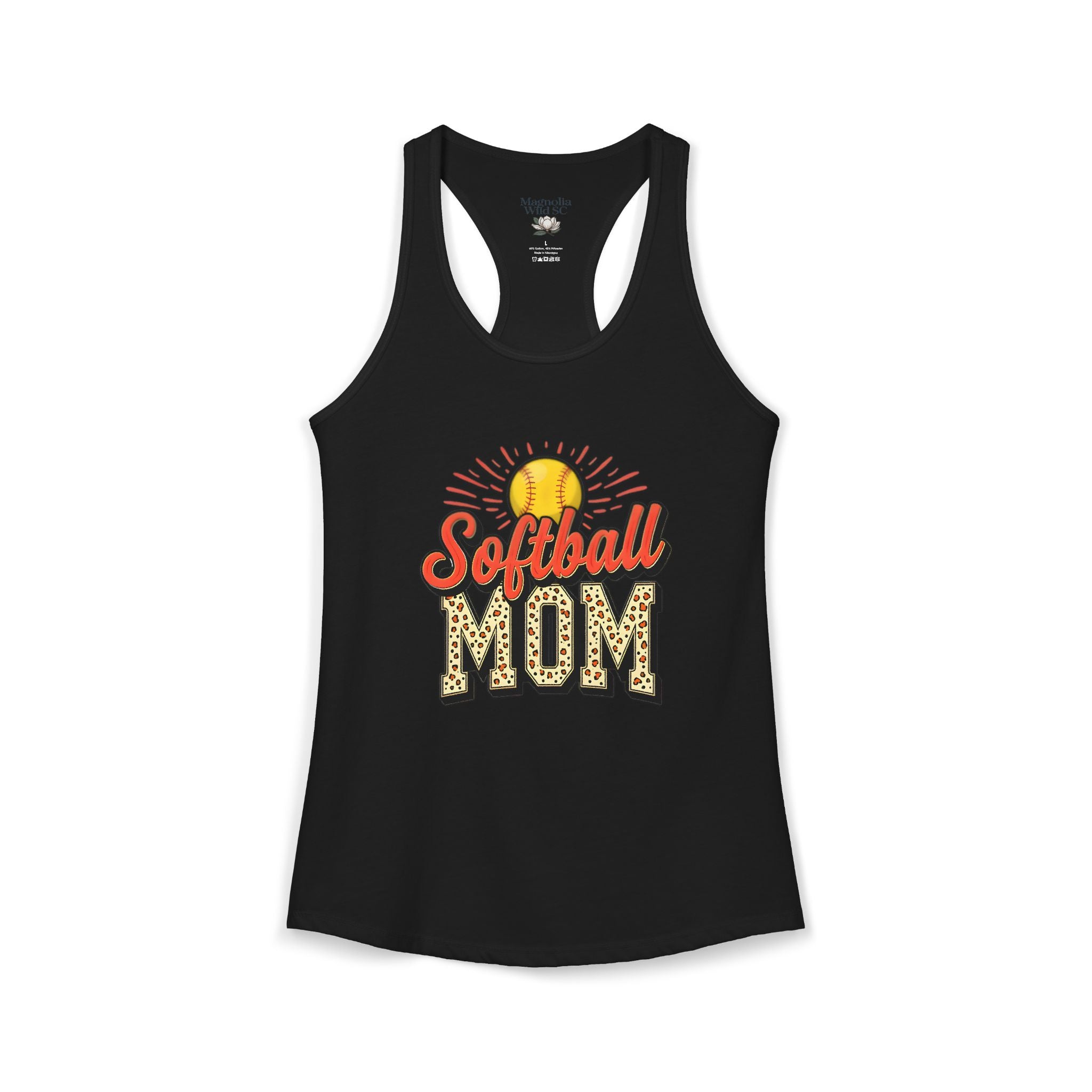 Softball Mom Racerback Tank – Personalized Name & Number Option - Magnolia Wild SC