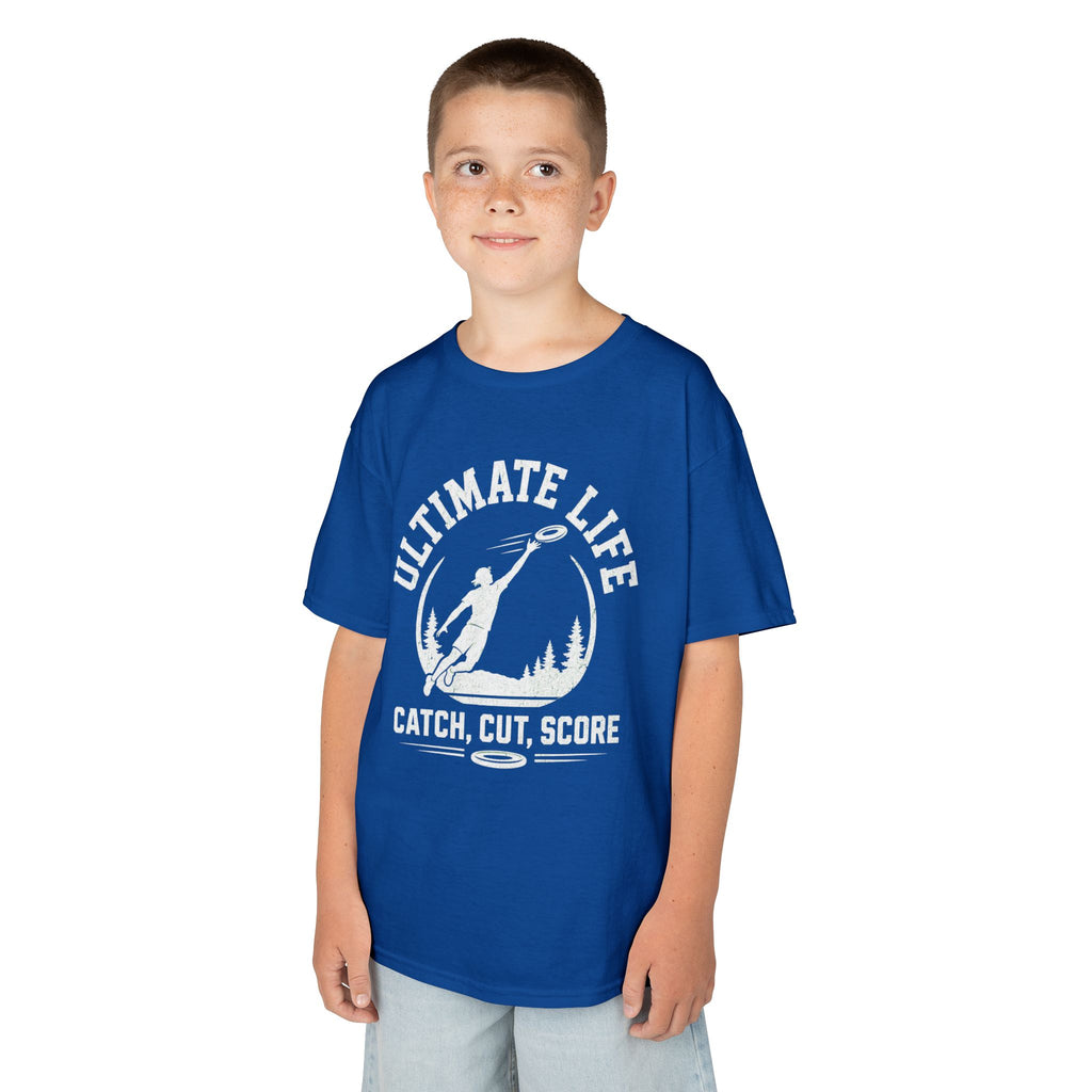 Ultimate Life Kids Tee — “Catch, Cut, Score” Ultimate Frisbee Youth Shirt - Magnolia Wild SC