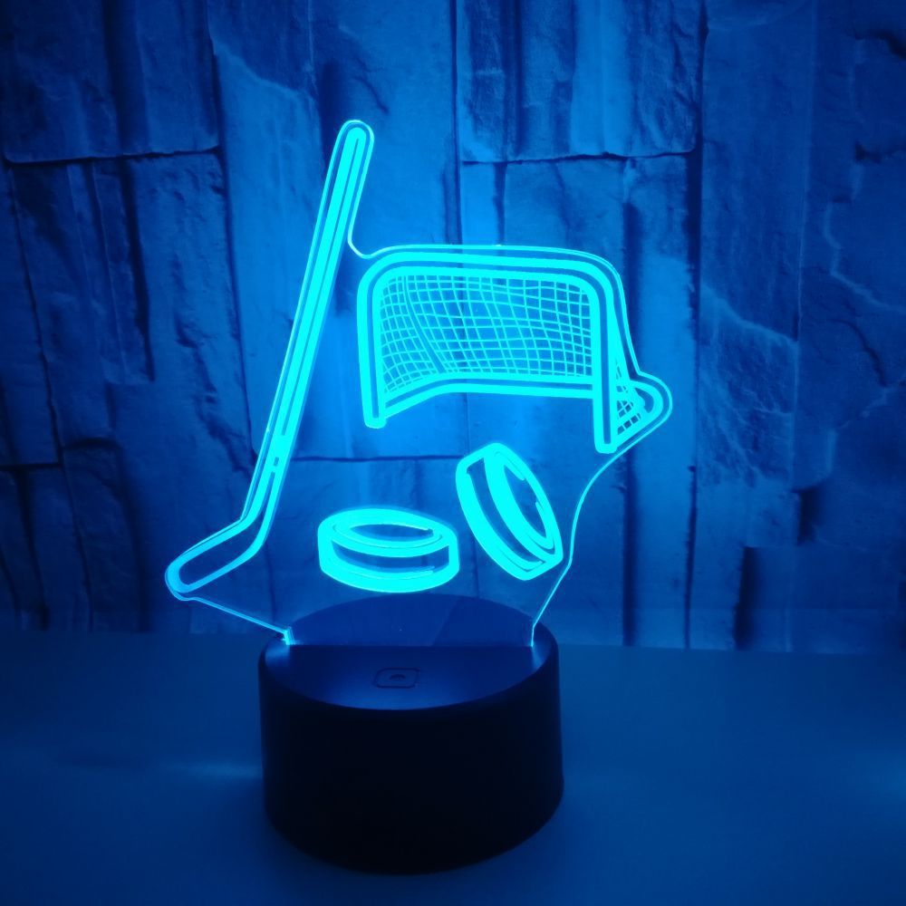 Colorful Hockey Gear 3D LED Color Changing Light for Fans - Magnolia Wild SC