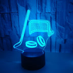 Colorful Hockey Gear 3D LED Color Changing Light for Fans - Magnolia Wild SC