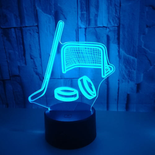 Colorful Hockey Gear 3D LED Color Changing Light for Fans - Magnolia Wild SC