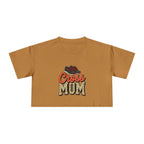 Cross Country Mom Cheetah Print Women's Crop Tee
