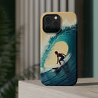 Surfer Riding a Wave iPhone Case — Magnetic Impact-Resistant - Magnolia Wild SC