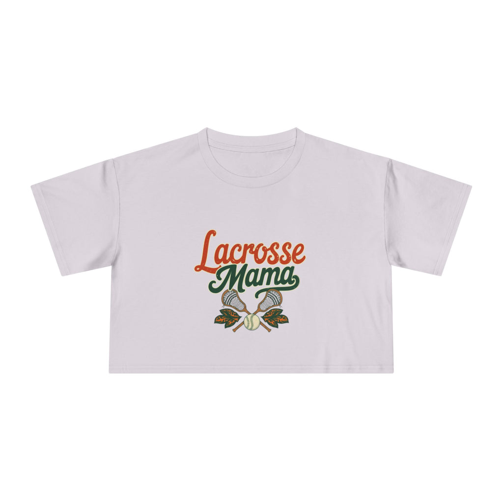 Lacrosse Mama Crop Tee | Retro Lacrosse Graphic, Mom Sports Top - Magnolia Wild SC