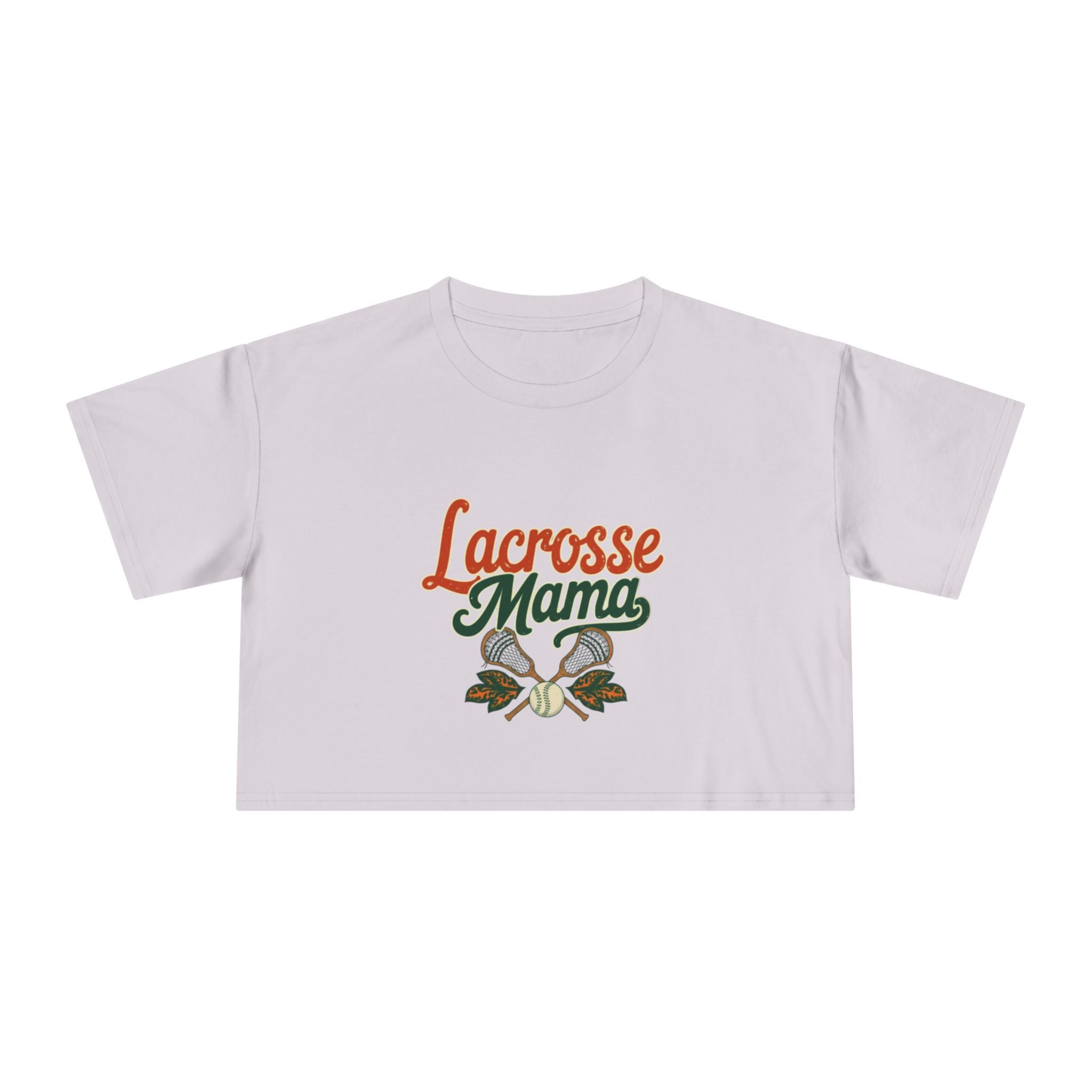 Lacrosse Mama Crop Tee | Retro Lacrosse Graphic, Mom Sports Top - Magnolia Wild SC