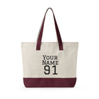 Personalized Zippered Hockey Tote — ‘Eat. Sleep. Hockey. Repeat.’ Canvas Bag for Players & Fans - Magnolia Wild SC