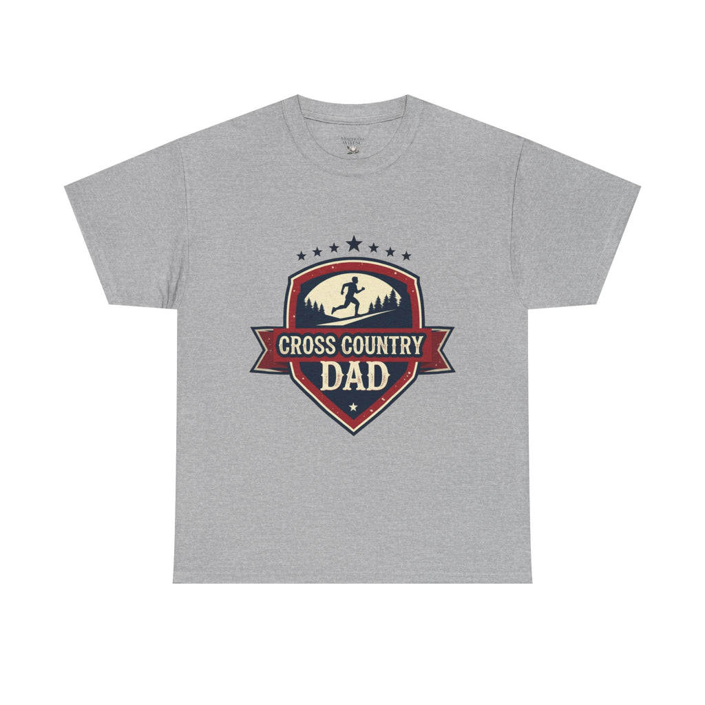 Retro Badge Style: The Vintage Cross Country Dad Shield Tee - Magnolia Wild SC