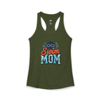Swim Mom Racerback Tank – Personalized Name & Number Option | Lightweight Women’s Swim Tank Top - Magnolia Wild SC