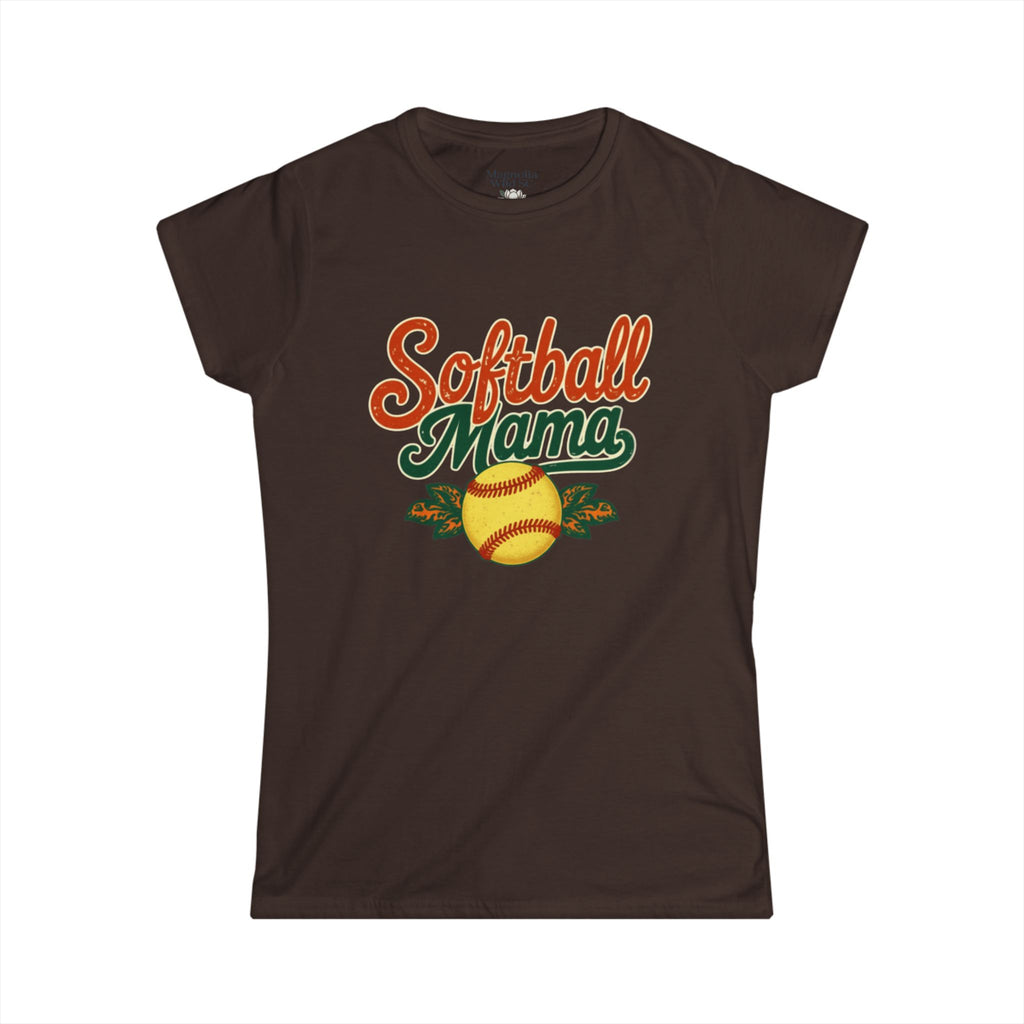Retro Softball Mom Shirt - Vintage Style Shirt for Proud Softball Moms - Magnolia Wild SC