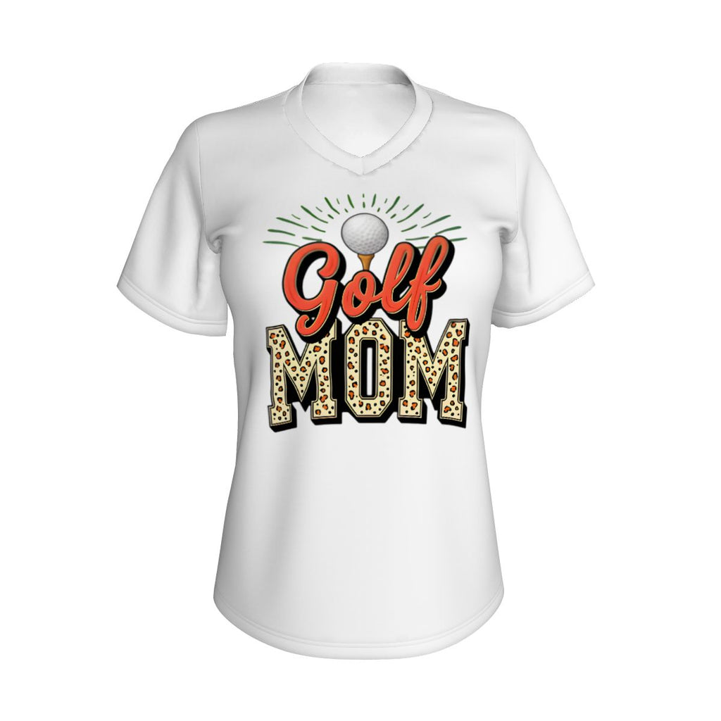 Golf Mom Women's V-Neck Short-Sleeve T-Shirt - Magnolia Wild SC