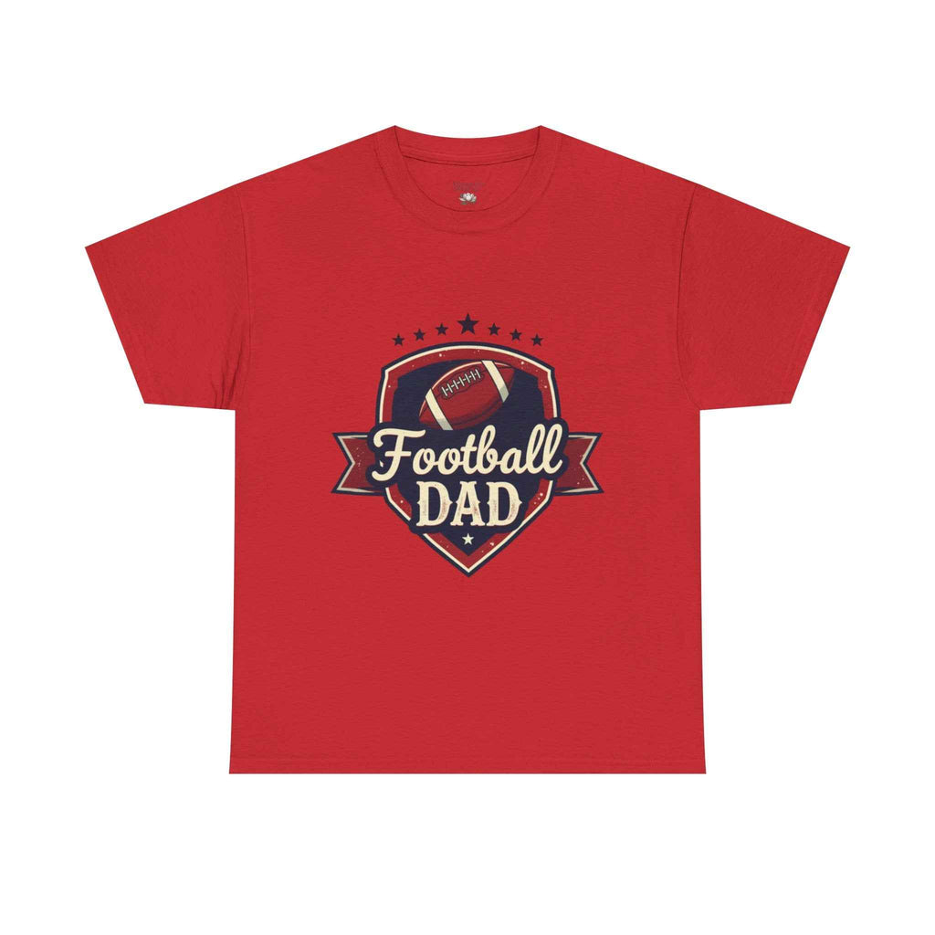 Retro Badge Style: The Vintage Football Dad Shield Tee