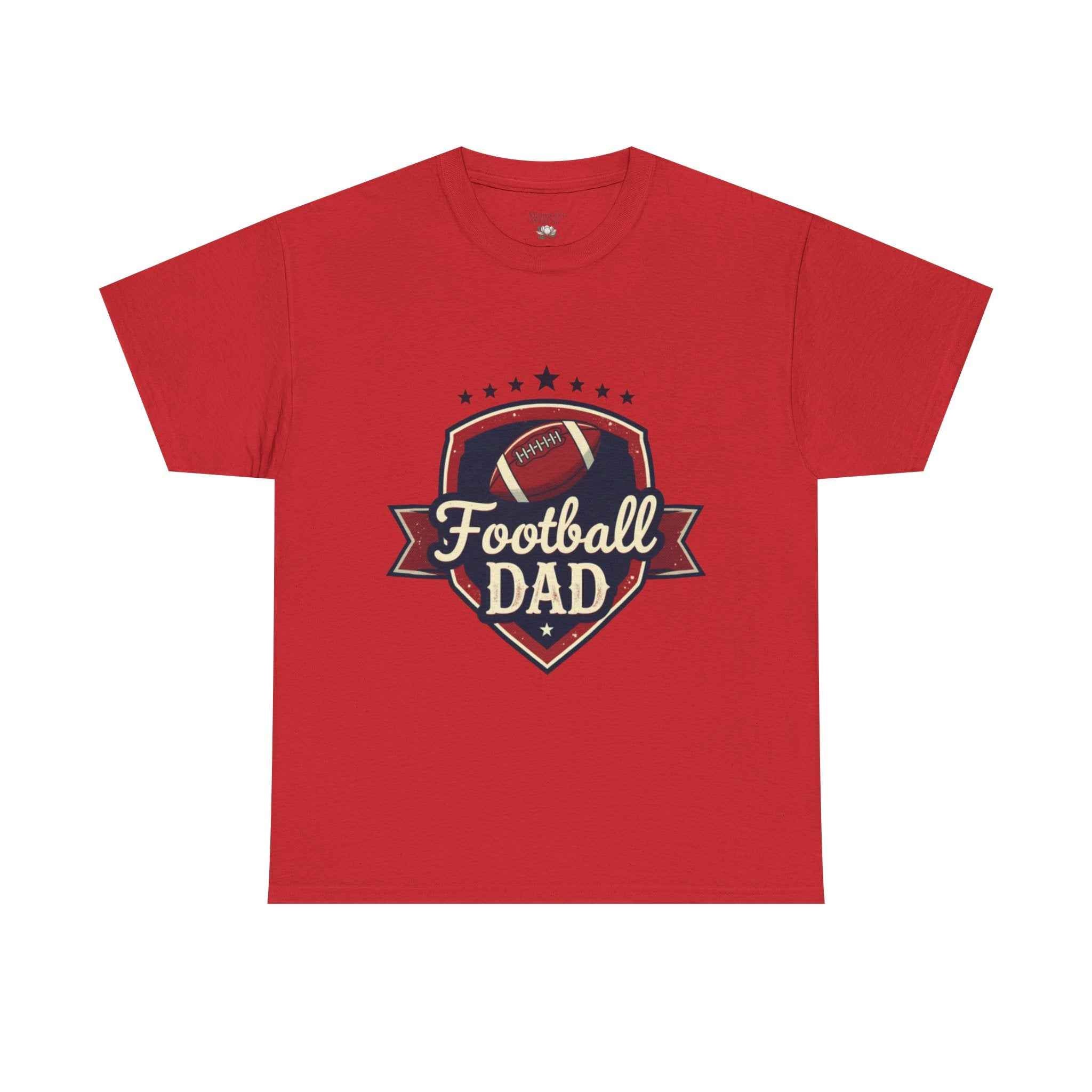 Retro Badge Style: The Vintage Football Dad Shield Tee