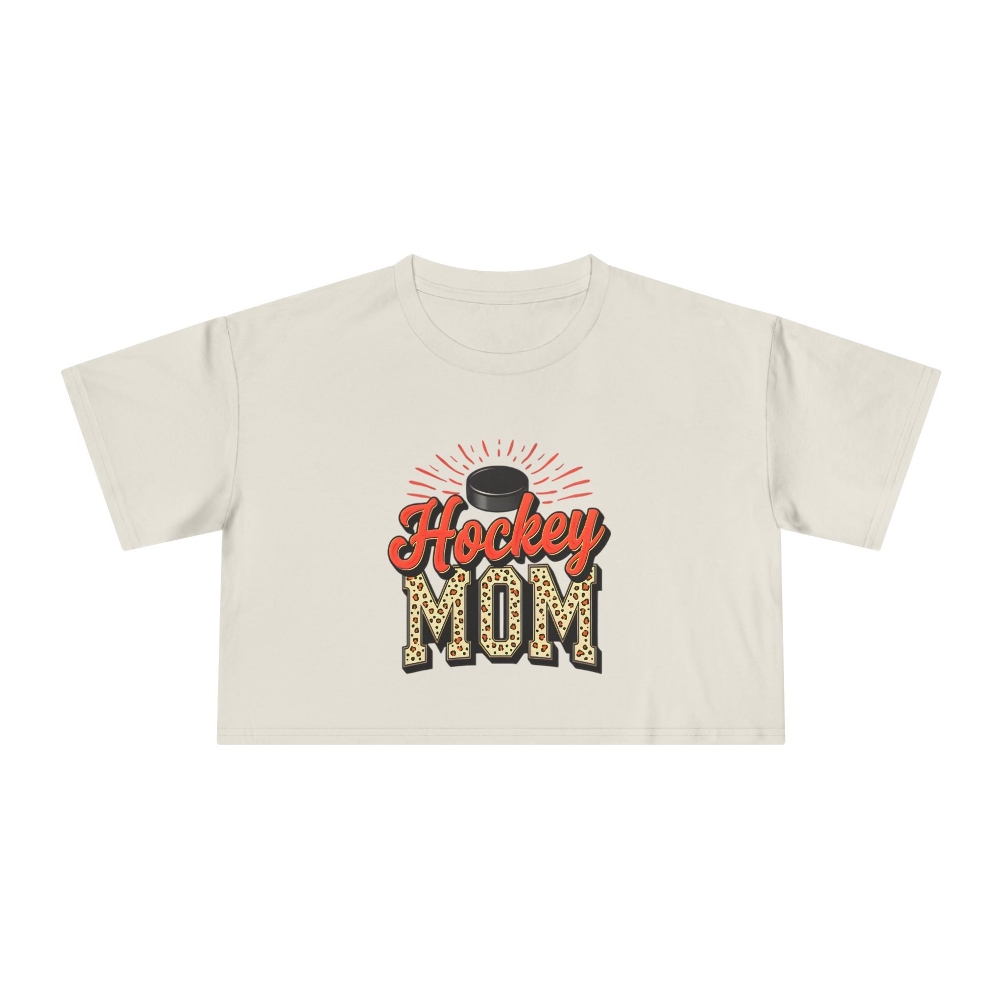 Hockey Mom Cheetah Print Women's Crop Tee - Magnolia Wild SC