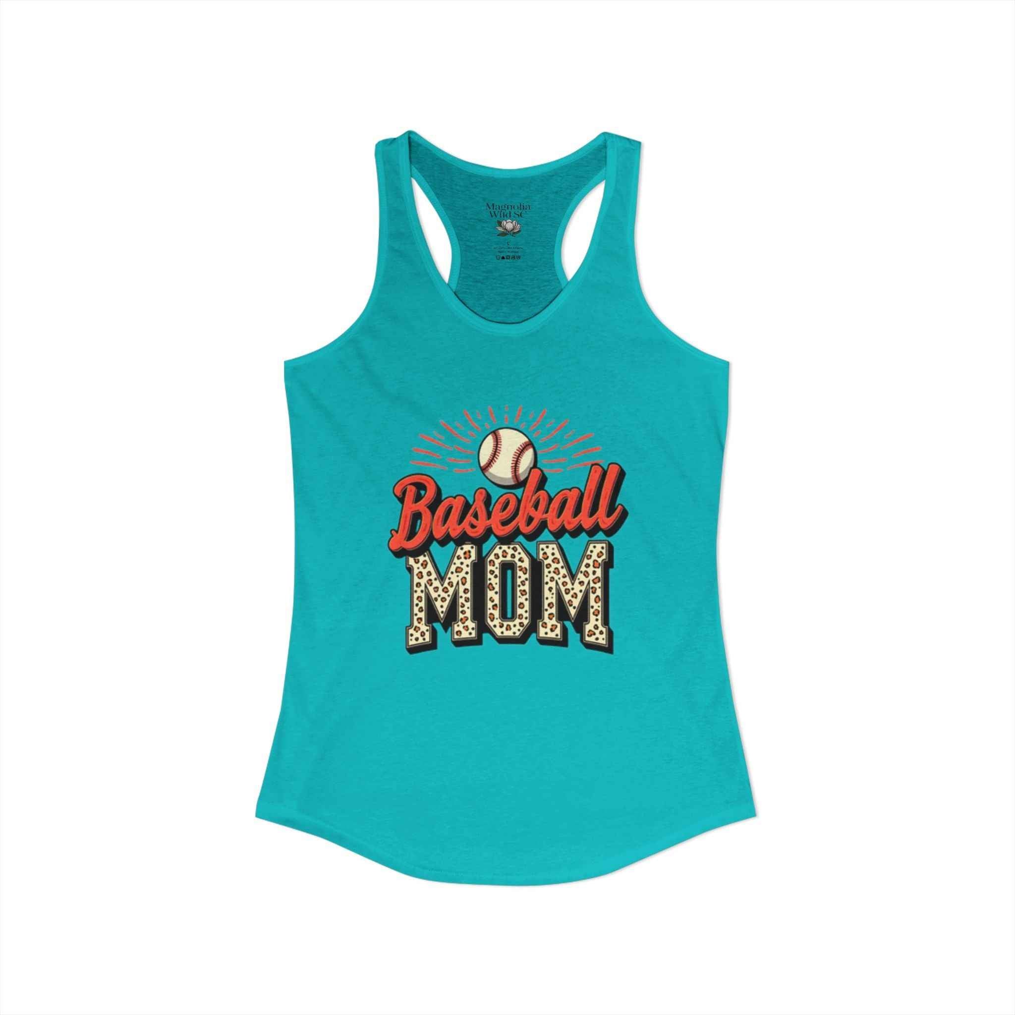 Baseball Mom Racerback Tank – Personalized Name & Number Option