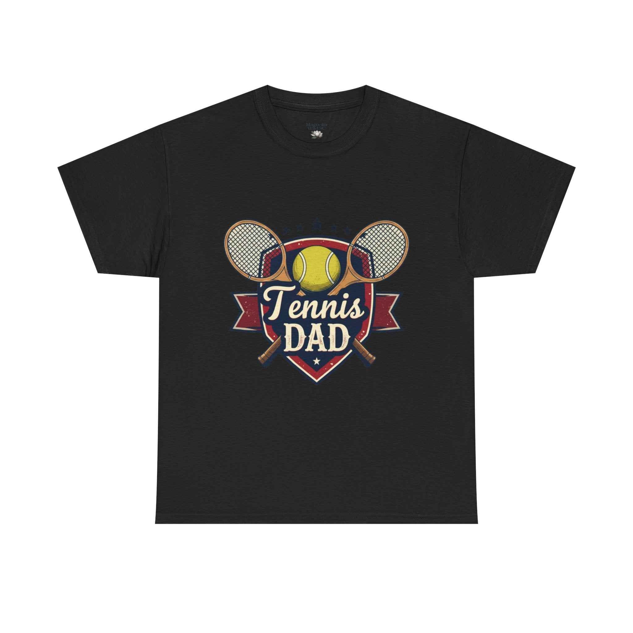 Retro Badge Style: The Vintage Tennis Dad Shield Tee
