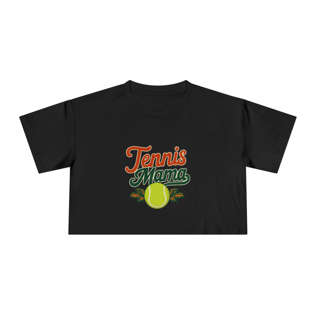Tennis Mama Crop Tee | Retro Tennis Graphic, Mom Sports Top - Magnolia Wild SC