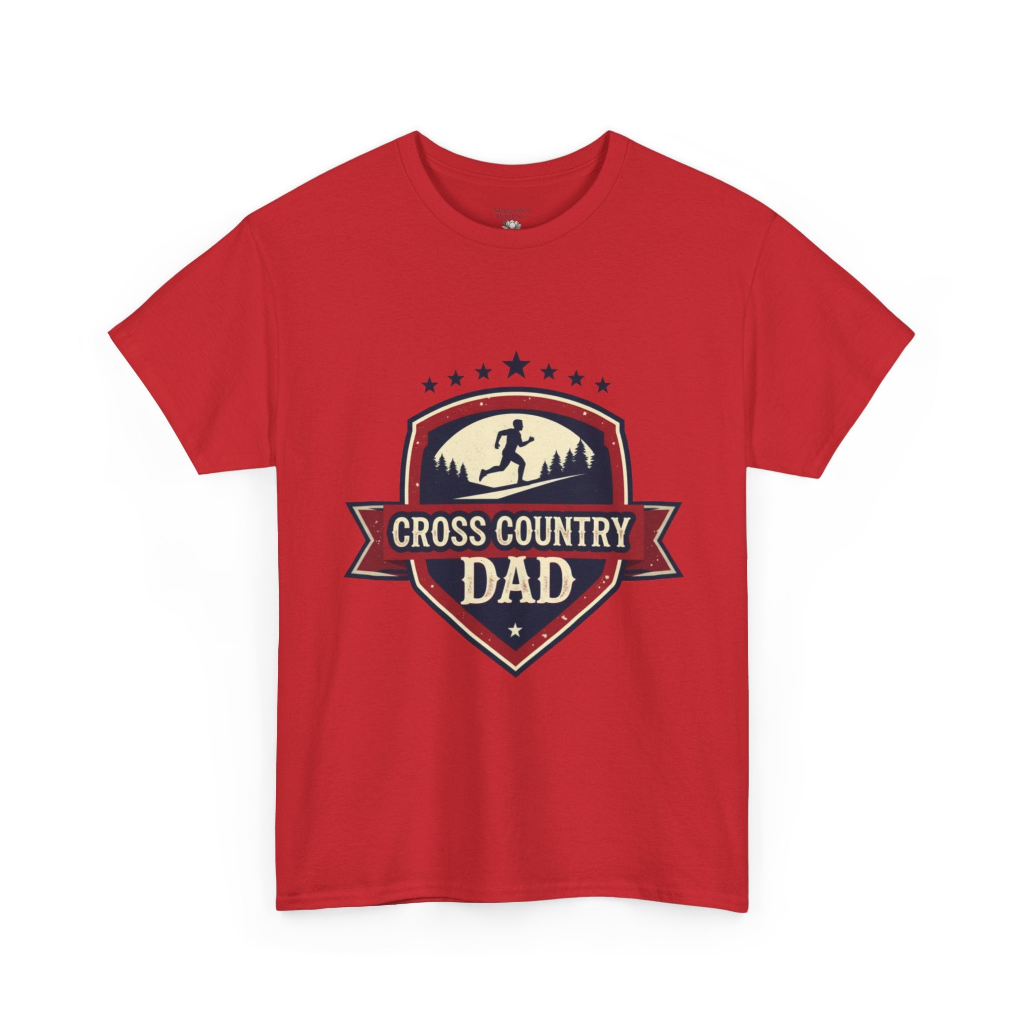 Retro Badge Style: The Vintage Cross Country Dad Shield Tee - Magnolia Wild SC