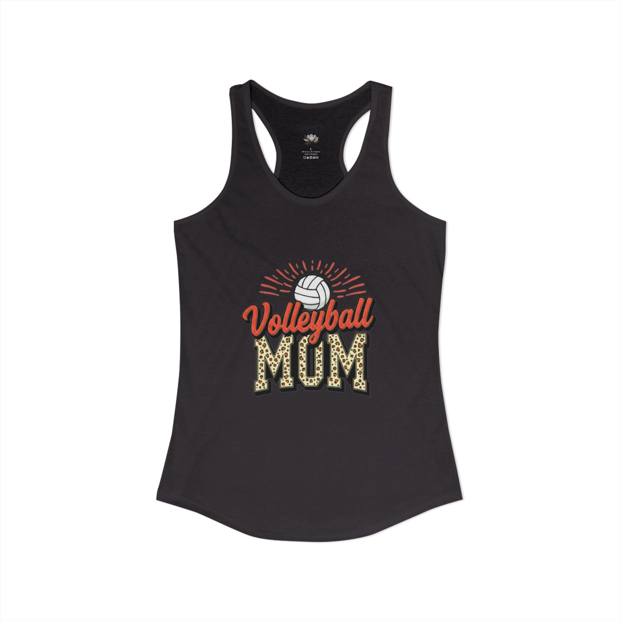 Volleyball Mom Racerback Tank – Personalized Name & Number Option | Lightweight Women’s Volleyball Tank Top - Magnolia Wild SC