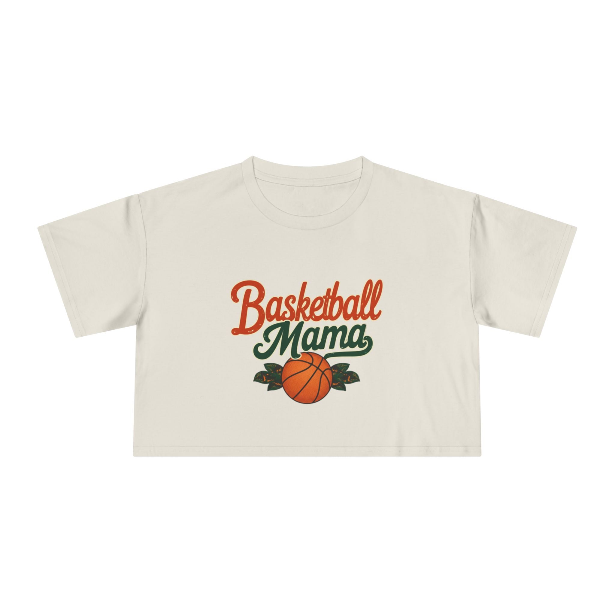 Basketball Mama Crop Tee | Retro Basketball Graphic, Mom Sports Top - Magnolia Wild SC