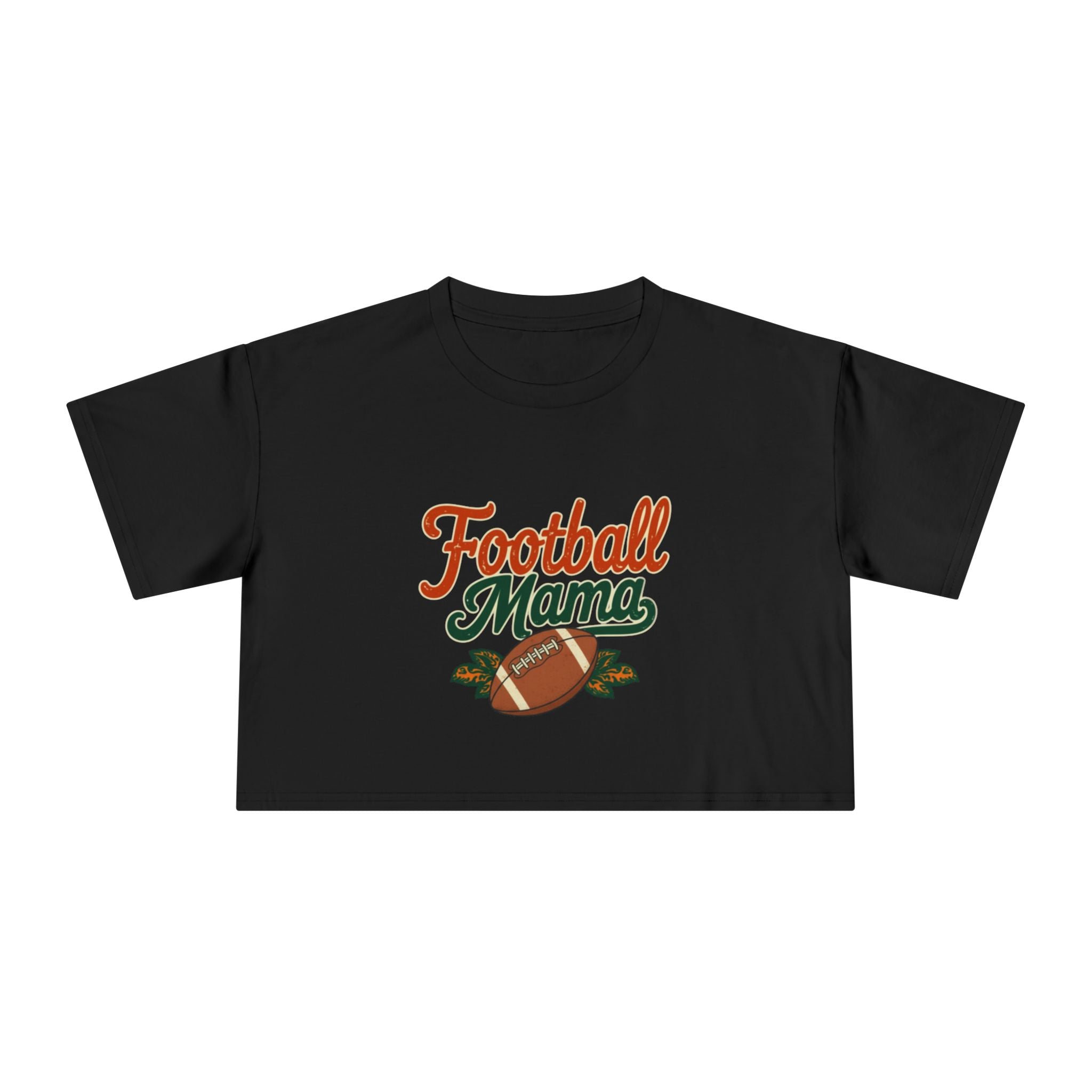 Football Mama Crop Tee | Retro Football Graphic, Mom Sports Top - Magnolia Wild SC