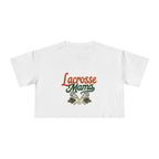 Lacrosse Mama Crop Tee | Retro Lacrosse Graphic, Mom Sports Top - Magnolia Wild SC