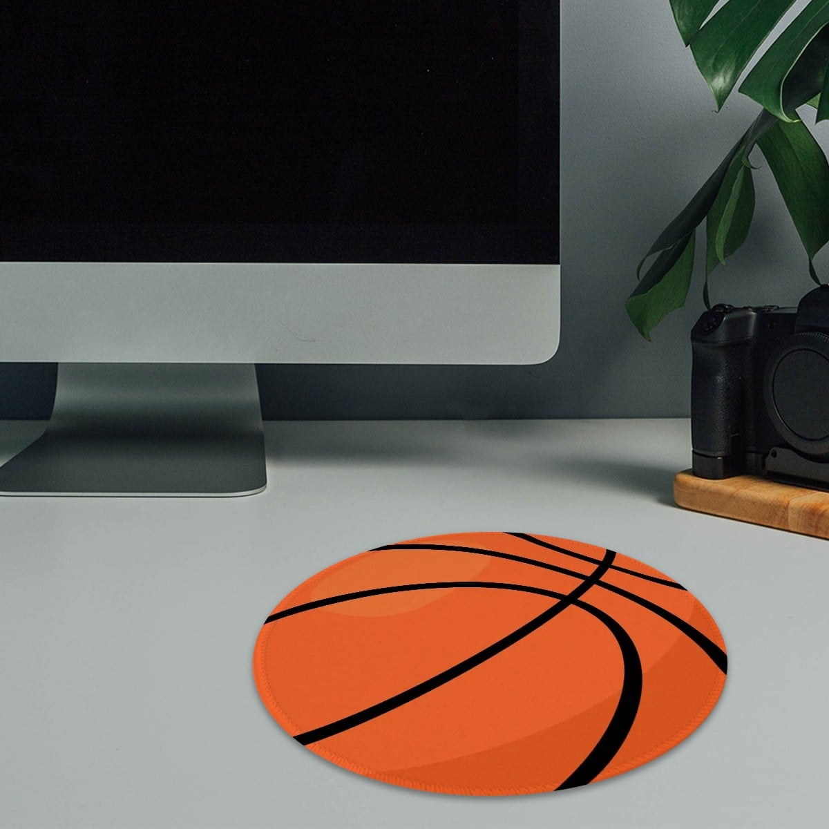 Basketball-Shaped Mouse Pad – Non-Slip Round Basketball Mouse Pad - Magnolia Wild SC