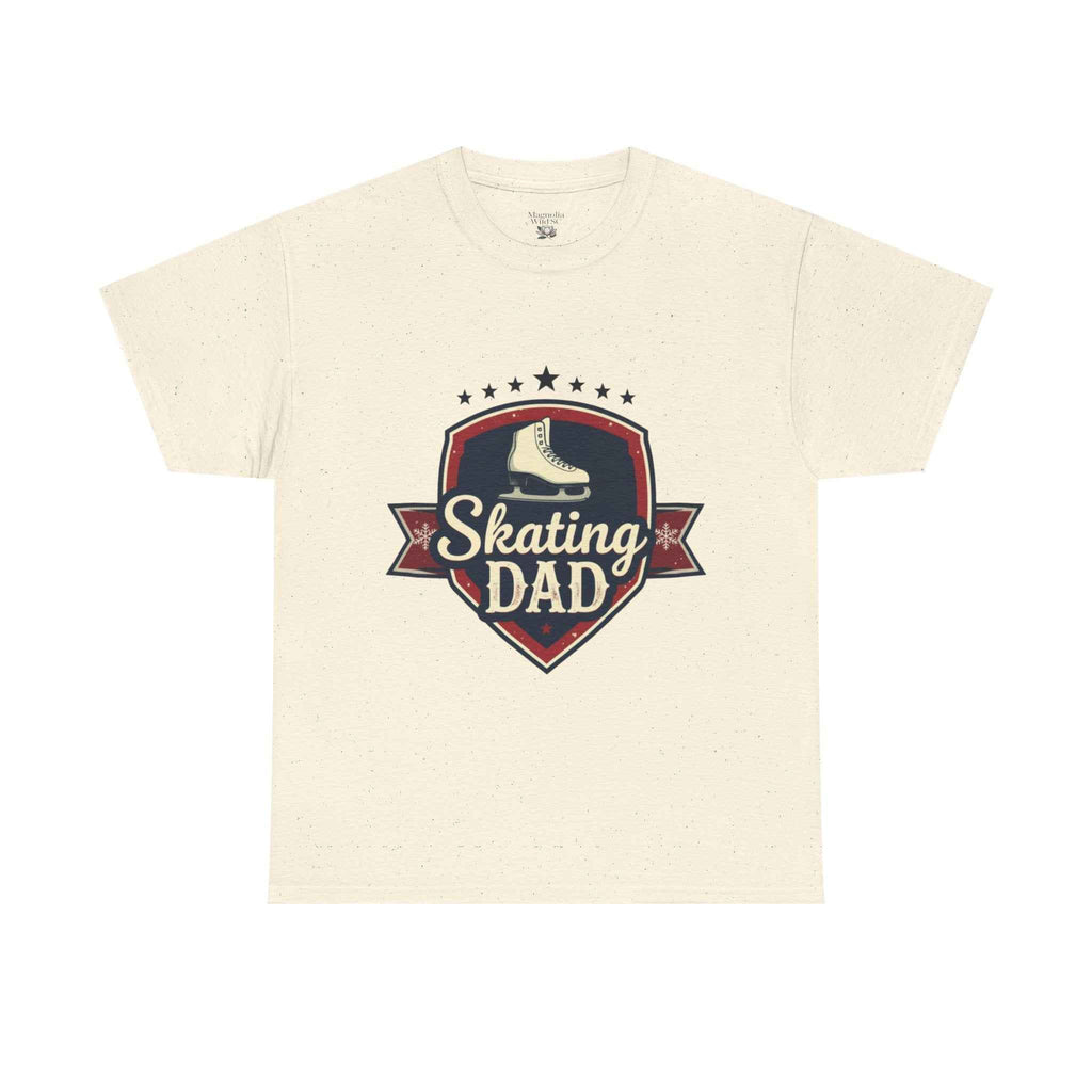 Retro Badge Style: The Vintage Figure Skating Dad Shield Tee