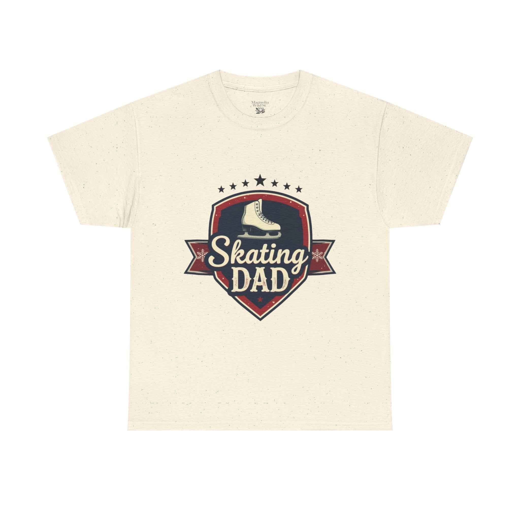 Retro Badge Style: The Vintage Figure Skating Dad Shield Tee