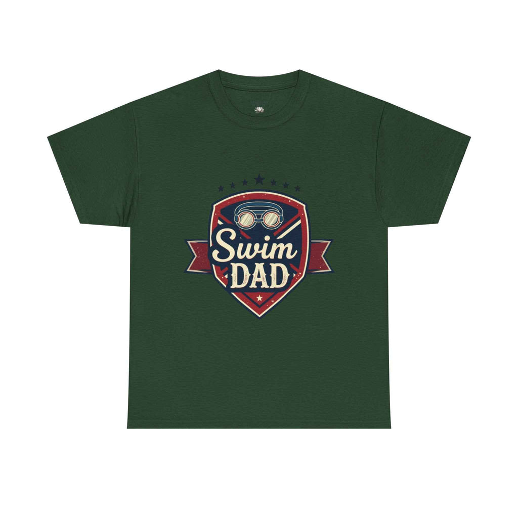 Retro Badge Style: The Vintage Swim Dad Shield Tee