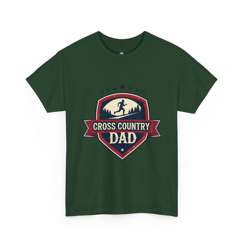 Retro Badge Style: The Vintage Cross Country Dad Shield Tee - Magnolia Wild SC