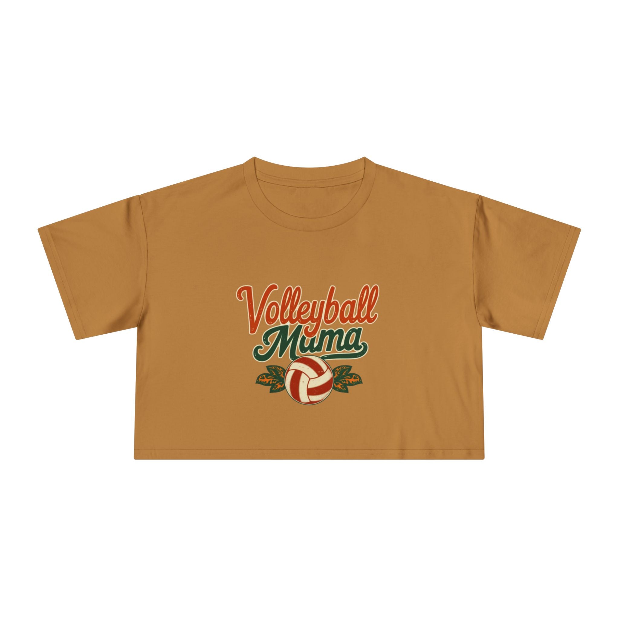 Volleyball Mama Crop Tee | Retro Volleyball Graphic, Mom Sports Top - Magnolia Wild SC
