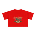 Cross Country Mama Crop Tee | Retro Cross Country Graphic, Mom Sports Top - Magnolia Wild SC