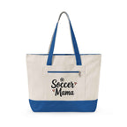 Personalized Soccer Mama Zippered Canvas Tote — Game Day Essential