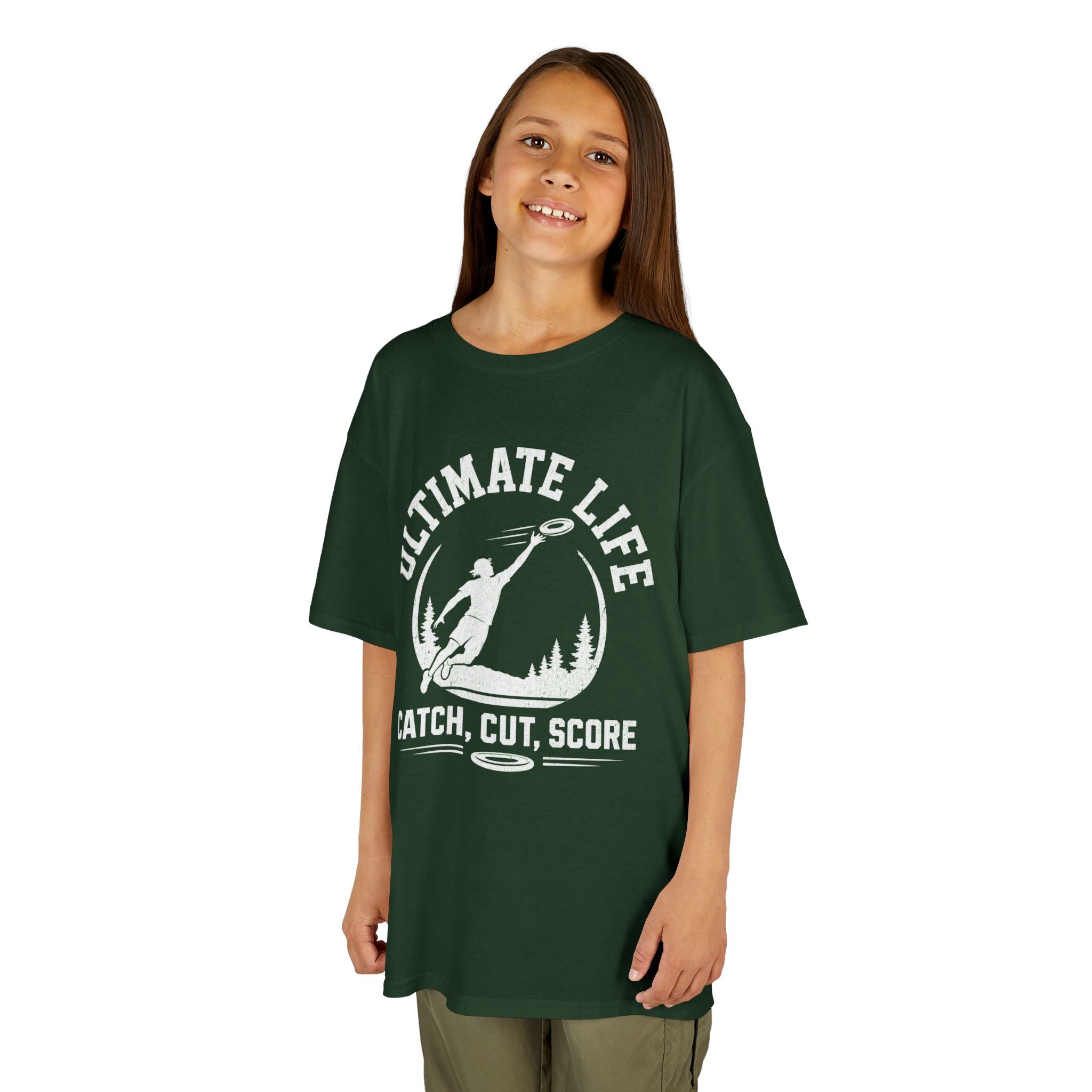 Ultimate Life Kids Tee — “Catch, Cut, Score” Ultimate Frisbee Youth Shirt - Magnolia Wild SC