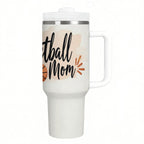 Elegant Watercolor Basketball Mom 40oz Insulated Tumbler with Handle and Straw - Magnolia Wild SC