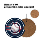 Baseball Power Stroke Car Coasters | Absorbent Ceramic 2-Pack