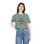 Lacrosse Mom Cheetah Print Women's Crop Tee - Magnolia Wild SC
