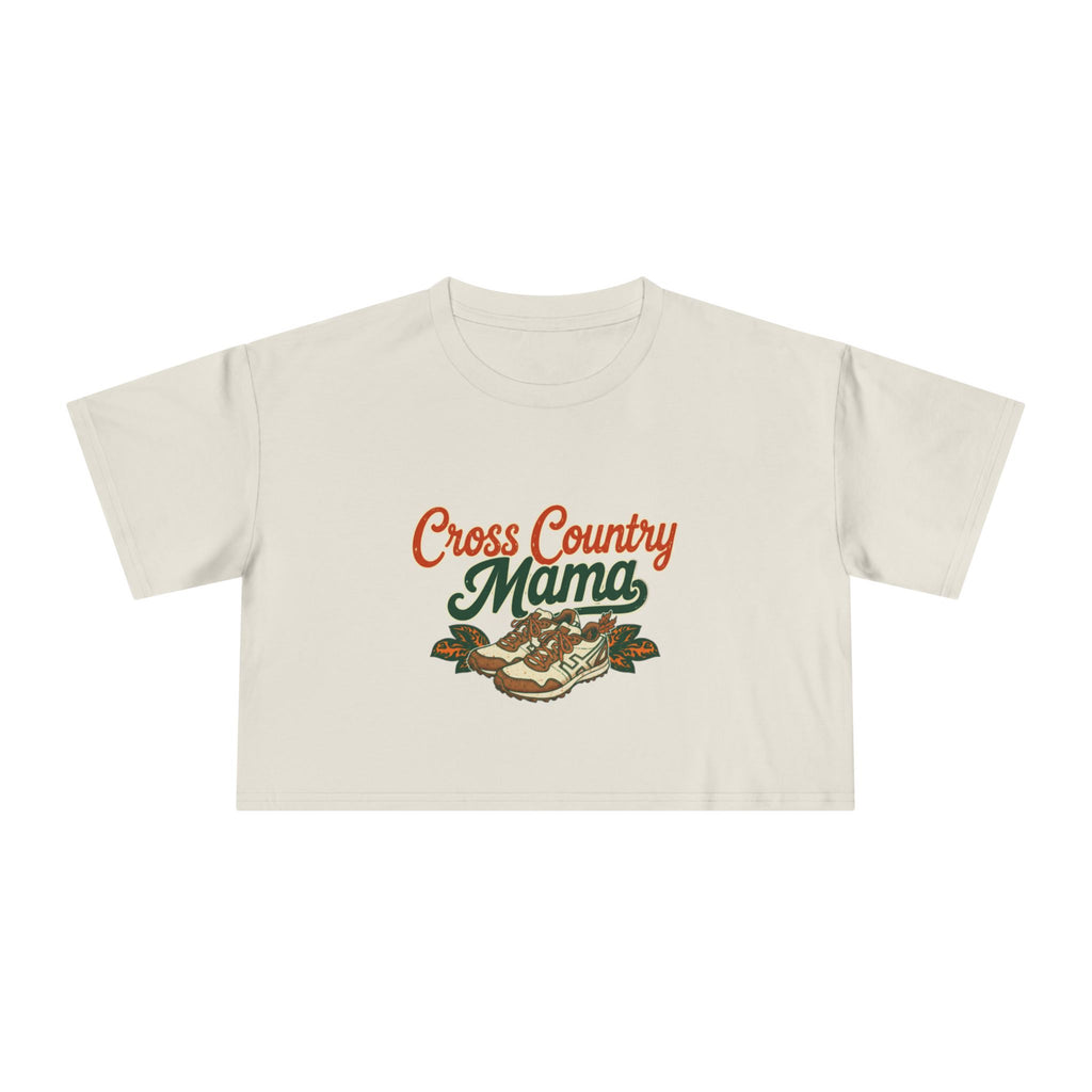 Cross Country Mama Crop Tee | Retro Cross Country Graphic, Mom Sports Top - Magnolia Wild SC