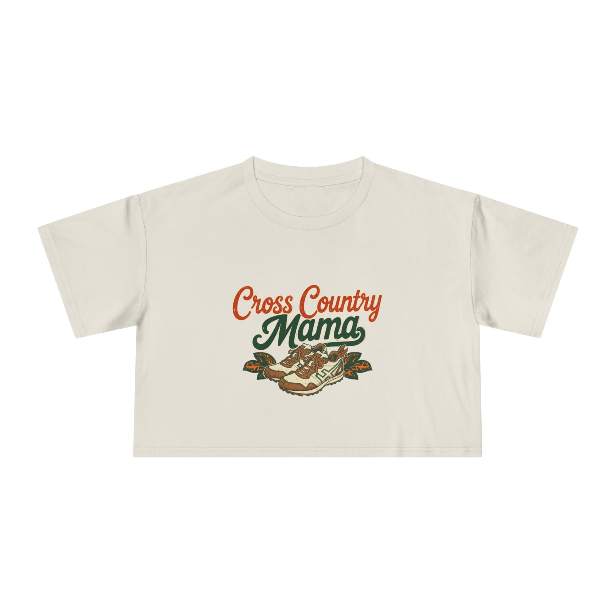 Cross Country Mama Crop Tee | Retro Cross Country Graphic, Mom Sports Top - Magnolia Wild SC