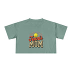 Tennis Mom Cheetah Print Crop Tee