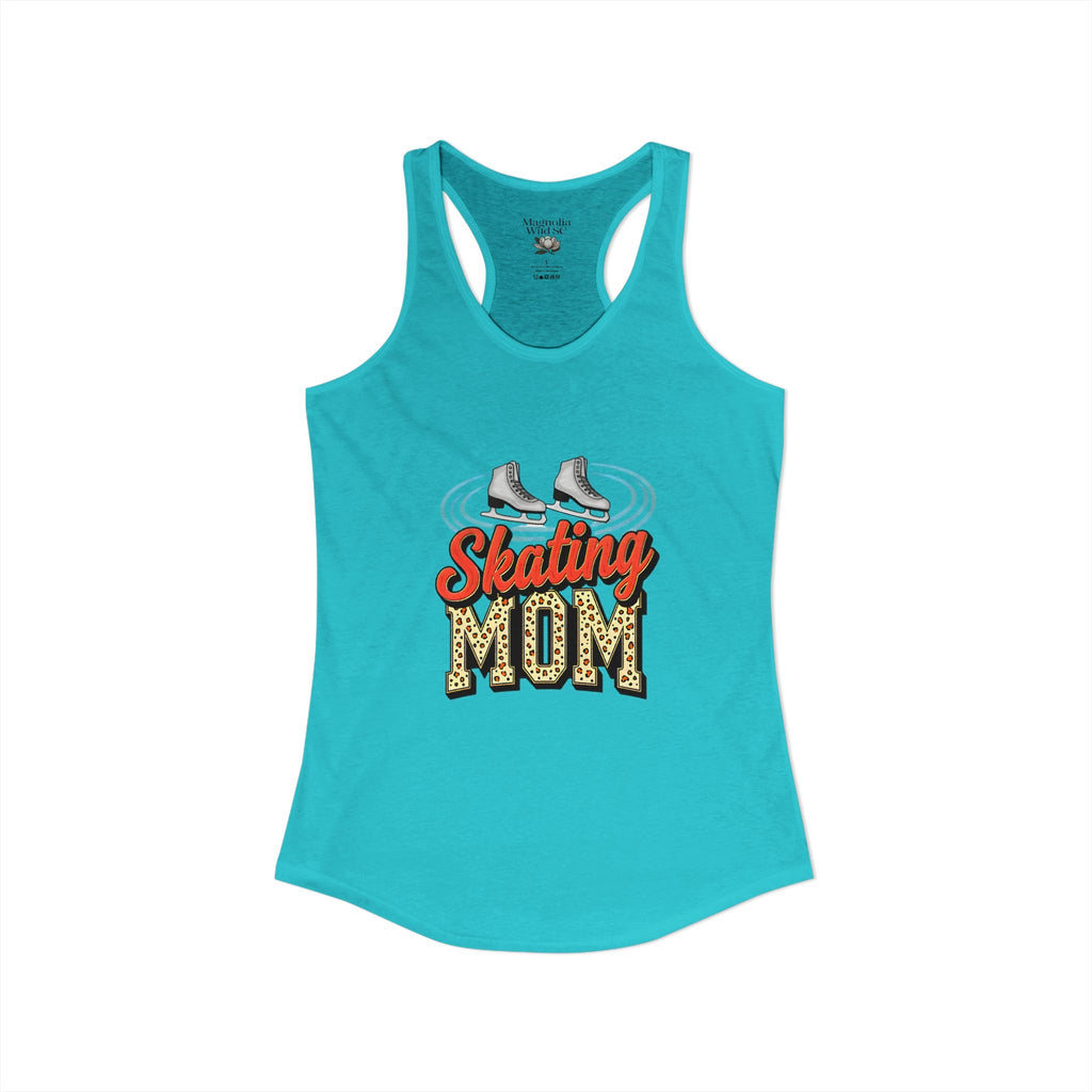 Figure Skating Mom Racerback Tank – Personalized Name & Number Option | Lightweight Women’s Figure Skating Tank Top - Magnolia Wild SC