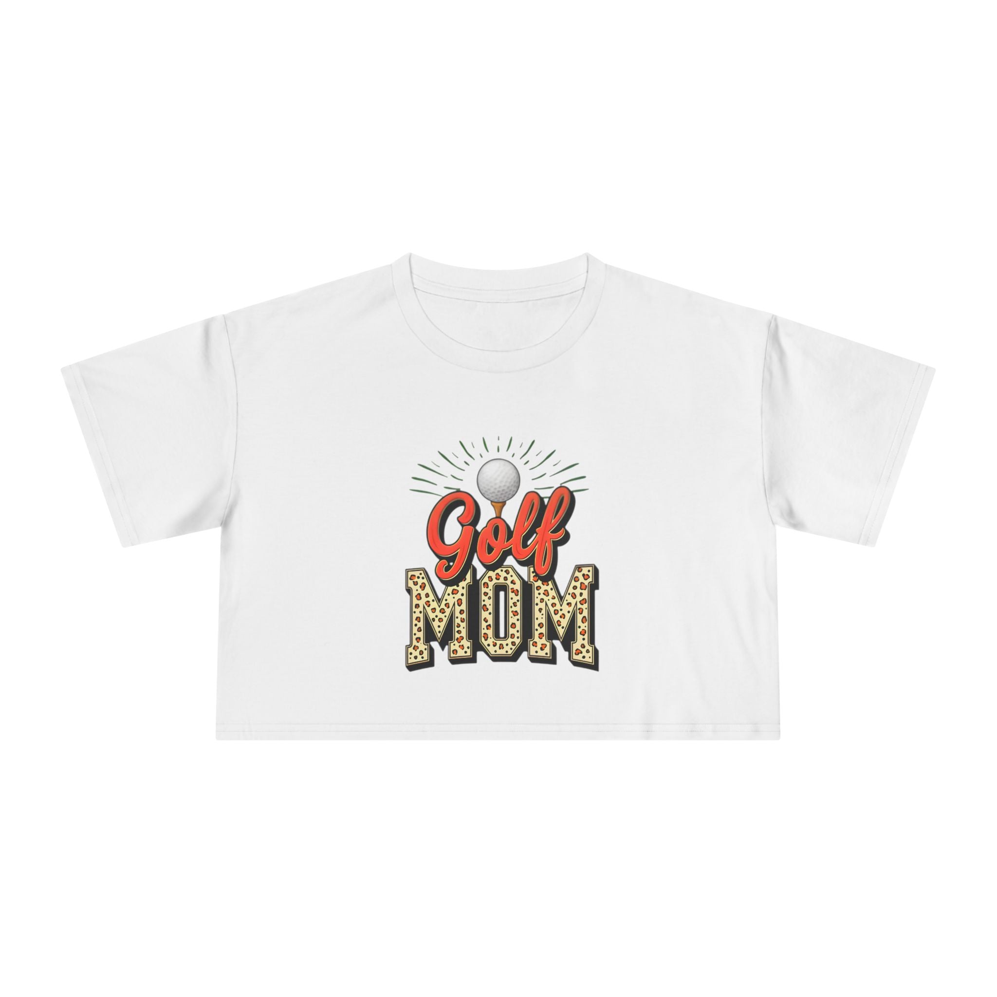 Golf Mom Cheetah Print Women's Crop Tee - Magnolia Wild SC