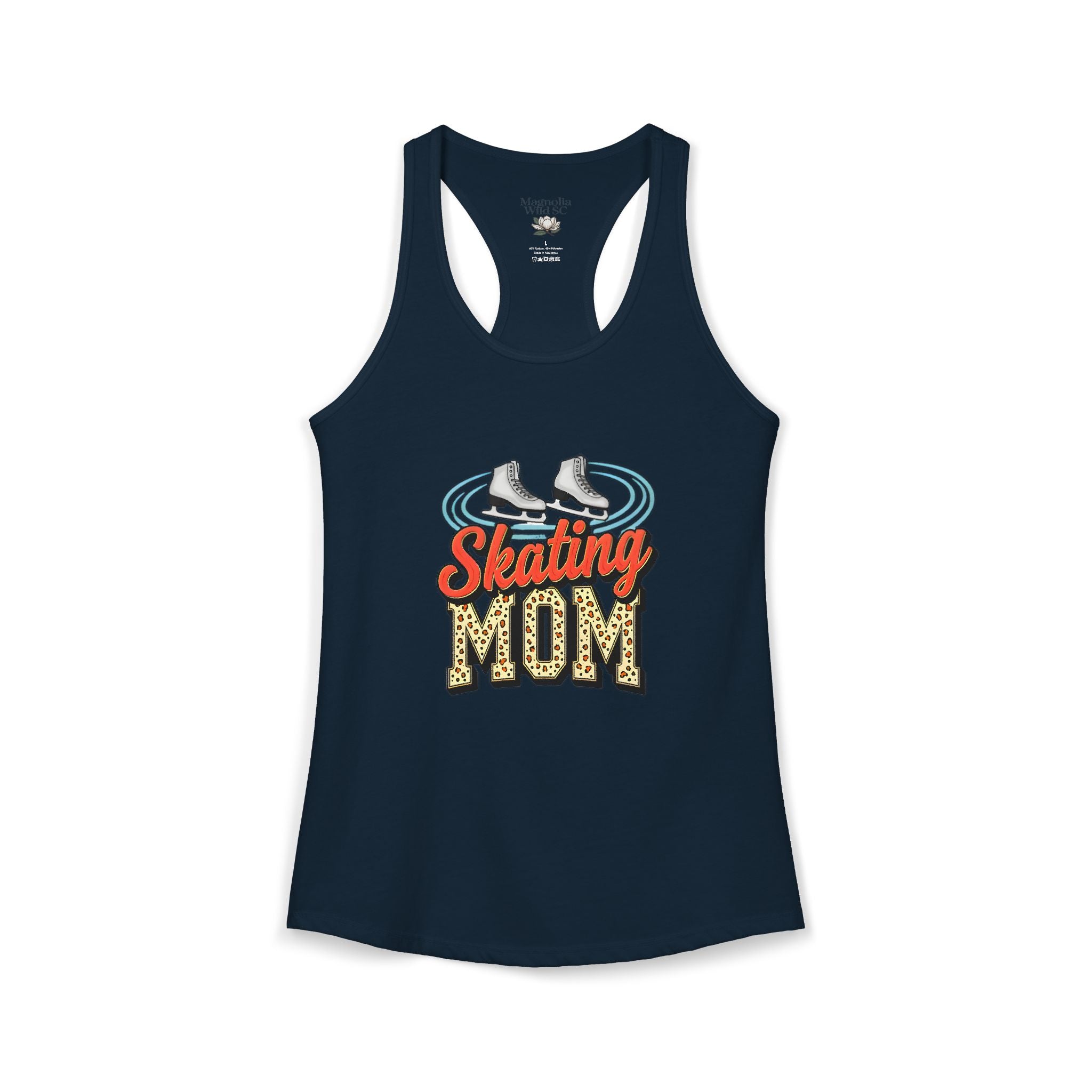 Figure Skating Mom Racerback Tank – Personalized Name & Number Option | Lightweight Women’s Figure Skating Tank Top - Magnolia Wild SC