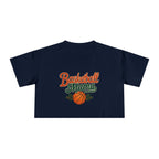 Basketball Mama Crop Tee | Retro Basketball Graphic, Mom Sports Top - Magnolia Wild SC